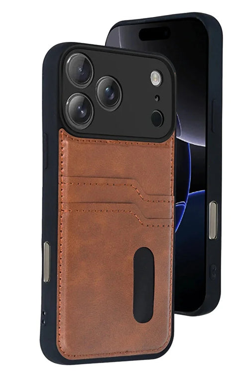 iPhone 17 Pro Max Leather Wallet Case with Card Slots Cover Phone Case