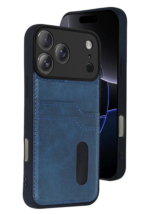 iPhone 17 Pro Max Leather Wallet Case with Card Slots Cover Phone Case